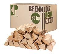 Legna da Ardere Quercia 30, 60 o 90 kg Per Stufa e Camino Braciere Griglia Cestello per il Fuoco Ceppi 25 cm Kingpower
