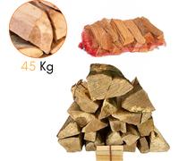 LEGNA DA ARDERE SACCO 15 30 45 60 KG STUFE CAMINI FAGGIO TRONCHETTI ACCENDIFUOCO
