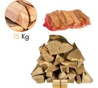 LEGNA DA ARDERE SACCO 15 KG FAGGIO PER STUFE E CAMINI TRONCHETTI ACCENDIFUOCO