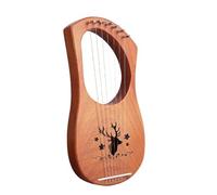 Legna Lyre Harp con Un Panno per La Pulizia Chiave di Sintonia Guida All'apprendimento, 7/10 Stringhe Arpa Lira Amante Della Musica Arpa a Leva Campeggio(7 Tone Log Reindeer)