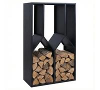 Legnaia HWC-P76, scaffale per legna da camino/da ardere deposito riparo outdoor esterno Metallo 160x95x50cm - antracite