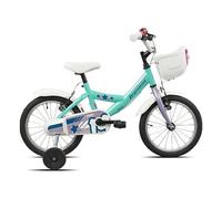 Mountain Bike acciaio ( 1 vel ) 14" con rotelle BIMBA Aquamarine e Lilac Glossy