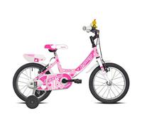 Legnano Mountain Bike acciaio ( 1 vel ) 16" con rotelle FATINA Rosa 22L671
