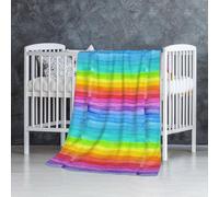Legno arcobaleno colorato,Coperta morbida, calda, anti-pilling, in flanella, peluche, 76 x 127 cm