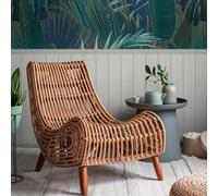 Legno Asticelle & Palma Foglie Parati 39812-1 Grigio 2in1 Boiserie AS Creation