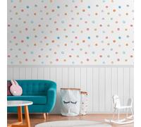 Legno Asticelle & Pois Parati Bambini 39814-1 Multi 2in1 Vinile AS Creation