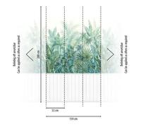 Legno Asticelle & Tropicale Piante Parati 39810-1 Bianco Boiserie AS Creation