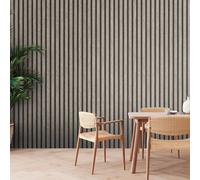 Legno Asticelle Vinile Parati IN Righe Paneling Grigio Nero 39109-2 AS Creation