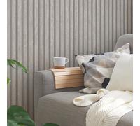 Legno Asticelle Vinile Parati IN Righe Paneling Luce Grigio 39109-5 AS Creation