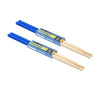 Legno Bacchetta Anti Scivolo Manico Impugnatura 7A Blu 2 Coppia