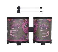 Legno Bongo Tamburo Indiano Decalcomania Modello Mano Africana Portatile Piccolo Strumento A Percussione Facile da Giocare Portatile Piccolo Strumento Musicale Decorativo