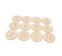 Legno Carte Commemorative Mensili 12 Pezzi per Ragazzo Ragazza | Ricordino Riutilizzabile, Decorazione per Maternità, per Scatole Ombra e Mensole della Cameretta