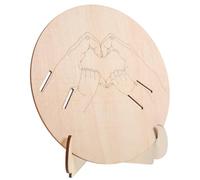 Legno Cartello Beige Supporto Annuncio Nascita per Ragazzo Ragazza | Custodisce la Scheda Informazioni del Ragazzo Ragazza, Finitura Elegante, per Decorazioni Shower e Reparto Maternità