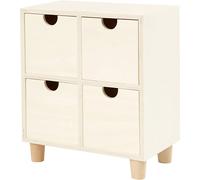Legno Cassettiera Di 4 Unità Con Gambe Scrivania Scatola Portaoggetti Decorare