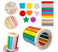 Legno Colore Forma Ordinamento Giocattoli, Giocattoli Montessori in Legno per Bambini, Adatto per 1, 2, 3 anni, Abbinare Ordinare Imparare Forme e Colori, giocattoli Educativi in legno da Regalare