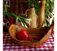 Legno D 'ol Ivo Ciotola per Insalata Legno Fruttiera Naturale Bordo Ovale