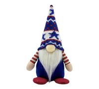 Legno decorativo per tavolo Bambola nana senza volto per il giorno dell'indipendenza, bambola a cinque punte, bambola senza volto, bambola nana per la festa nazionale, bambola senza (Blue, 24cm)
