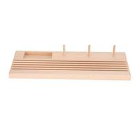 Legno di faggio Quilting Righello Supporto Bobine Rack Organizzatore di stoccaggio Stand Strumento di cucito fai da te Grande per Patchwork Righello Bobina