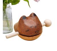 Legno di legno, Strumento a percussione in Legno | Strumento a percussione Figura di Gatto di Legno - Ornamento Scrivania Strumento Musicale Divertente e Creativo per la casa