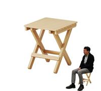 Legno Di Sgabello Pieghevole | Sgabelli A Passo Pieghevoles Indossabili | Sgabelli Da Campeggio Stabili Per Esterno E Indoor | Sgabello Pieghevole Per Giardino, Campeggio, Picnic E Viaggi