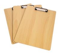 Legno e Metallo Cartella Portablocco A4 3 Pezzi | Finitura Marrone Chiaro, Stile Semplice e Moderno, per Checklist, Lettere, Ispezioni Sul Campo