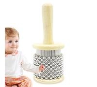 Legno - Emissione sonora naturale, Strumento musicale a percussione in legno | Collana di perle in metallo e cilindro pop shaker per bambini che insegnano Piccola Kabasa