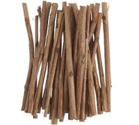 Legno Fai Da Te 100 pezzi di bastoncini di legno lunghi, bastoncini di legno for artigianato fai da te, dischi di corteccia di albero