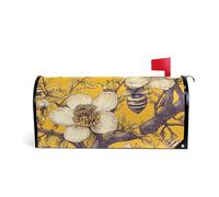 Legno Giallo Bee Tipo Primavera Decorativo mailbox copre magnetico per il divertimento di San Patrizio giorno di San Patrizio copertura cassetta postale dimensioni standard Caja de correos