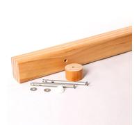 Legno il per irs, 4,3 m antiscivolo per interni ringhiera con staffe e viti, design smussato da parete, perfetto per la sicurezza e la scia nelle case