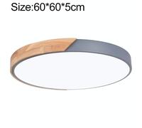 Legno Macaron LED Lampada da soffitto rotonda, Dimming Stepless, Dimensione: 60