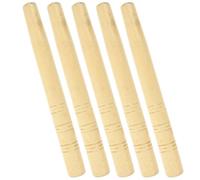 Legno Manici in Legno 5 Pezzi, per Attrezzi da Giardino | Facili da Installare e Sostituire, Leggeri e Pratici, per Zappe e Falci, Colore Khaki