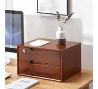 Legno massello Desktop nizer - Blocco File Cabinet con 2 Ders, Rustico Sto Box per accessori da scrivania, Comò Der nizer, Home Office tials