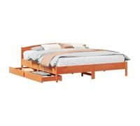 Legno Massello di Pino Cassetti Portaoggetti Modello Rustico 180x200 cm