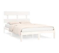 Legno Massello di Pino Design Rustico Senza Tempo 180x200 cm Bianco