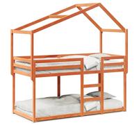 Legno massello di pino design salvaspazio due posti letto Cera 90x200 cm