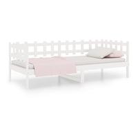 Legno Massello di Pino Dormeuse con Sponde Tre Latii Bianco 80x200 cm