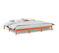 Legno massello pino camera da letto familiare 240x200 cm Cera marrone