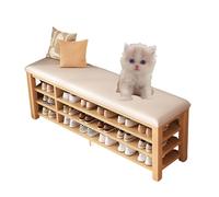 Legno massiccio in legno piccolo ingresso in pannica porta scarica con sedile imbottito per il corridoio dell'ingresso Mudroom foyer scarpe mobile bianco 100cm