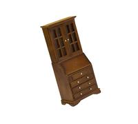 Legno Miniatura Cabinet Per 1/12 Scala Dollhouses Decorazione Con Cassetto di Lavoro Per Soggiorno Biblioteca Scena Display Dollhouses Mobili