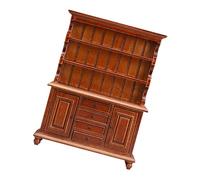 Legno Miniatura Vetrina Per 1/12 Scala Dollhouses Con Funtional Cassetto Artigianale Modello Progetto Soggiorno Decorazione Miniatura Governo di Immagazzinaggio