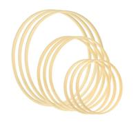 Legno non finito per fai da te, 2 pezzi, in legno di bambù, per ghirlande floreali fai da te, decorazioni per matrimoni, acchiappasogni da appendere alla parete (diametro 18 cm)