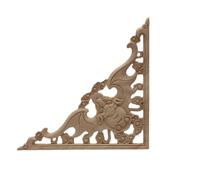 Legno Non Verniciato Intagliato Applique Bella Scultura Decalcomania Giardino Recinzione Per Mobili Casa Parete Porta Telaio Cabinet Decor Jh37-20
