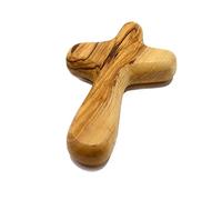 Legno per croce da in mano, comfort per un regalo religioso cristiano aggrappato palmo della mano per la preghiera, segnalibro formato palmo