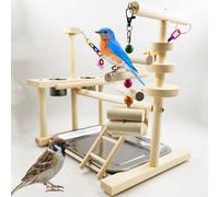 Legno Pet Parrot Playstand Palestra Scala Parco Giochi Giochi Box Esercizio con