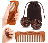 Legno Pettini Parto Palline Massaggio - 2 Set, Il Dolore Del Parto | Sollievo dal Dolore, Set da 2 Pezzi, Uso durante il Parto, Massaggio Manuale