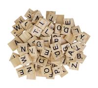 Legno Piastrelle Nero Lettere Numeri per Parola Arte Artigianato a-Z Maiuscole