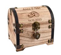 Legno Scrigno con Incisione da Matrimonio - Regali per Spose e - Anniversario