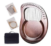 Legno solido 19 String Lyre Harp Arp Mogany, Chiave C, Bass E3 per Treble E6 Tuning Range, Simboli fonetici intagliati, Miglior regalo per bambini adulti (Color : Retro)