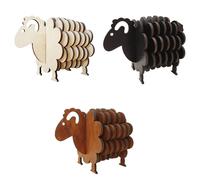 Legno Sottobicchieri Divertimento Animale Pecora a Forma Di