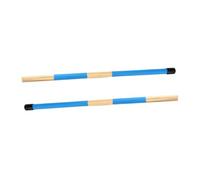 Legno, Spazzole per Batteria 1 Paio, per Jazz e Folk | 19 Asticelle, Superficie Liscia, Presa Comoda, Suono Lieve, Colore Blu, per Batteria